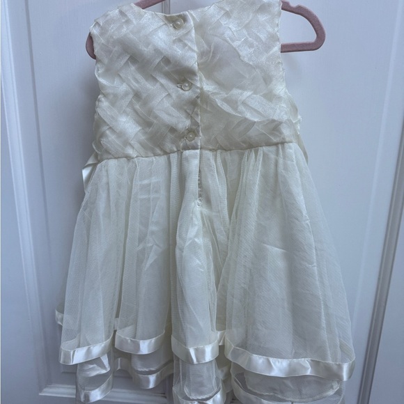 Rare Editions 2T Light Cream Formal Flower Girls Bridal Party Tank Top Dress - Picture 4 of 6